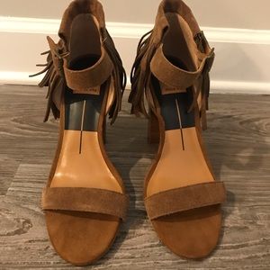 Suede & Fringe Heels